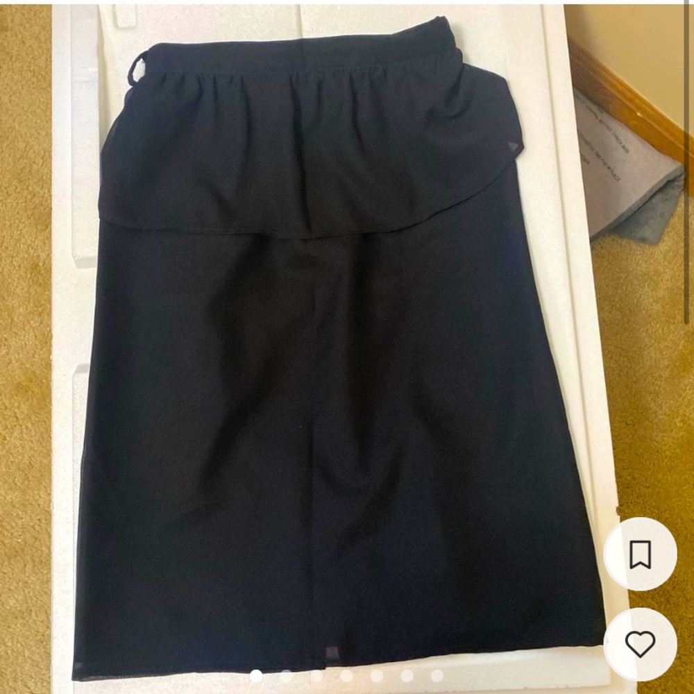 Vintage 60s Black Pencil Skirt